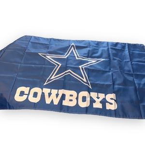 Dallas Cowboys Large Outdoor Football Flag Blue & White NWT NFL Fan Banner